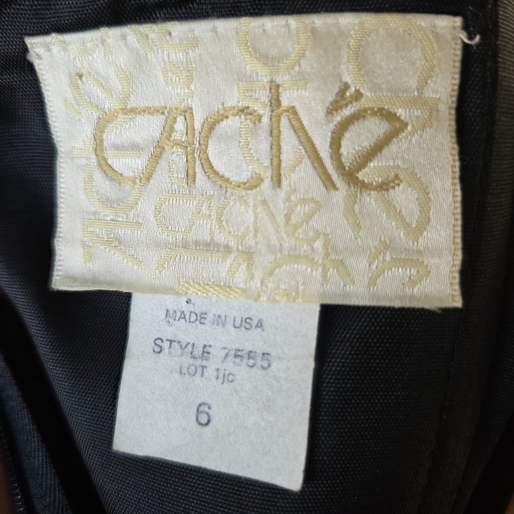 Vintage Y2K Cache Brown And Gold Shimmer Dress -- RUNS SMALL more like XS/S - Picture 9 of 9